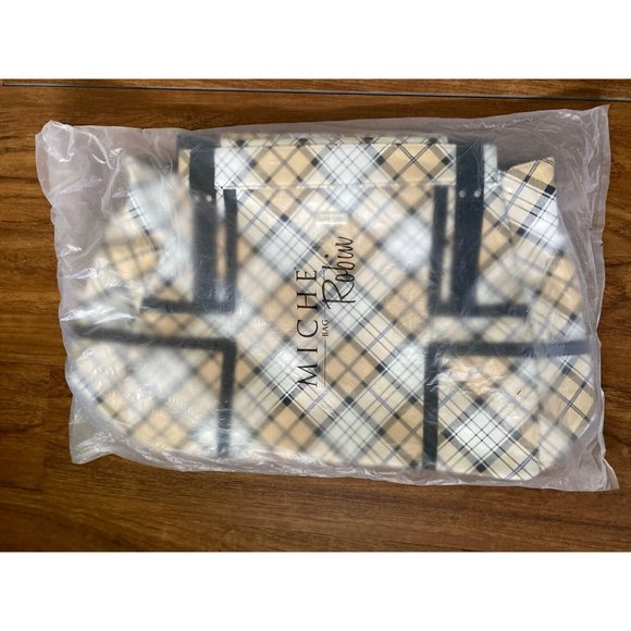 Miche Prima Big Bag Shell Only Robin Plaid Print Faux Leather Retired New in Bag - Picture 8 of 11